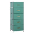 thumbnail image 1 of Pellebant 5 Drawers Vertical Storage Tower- Fabric Dresser in Green, 1 of 9
