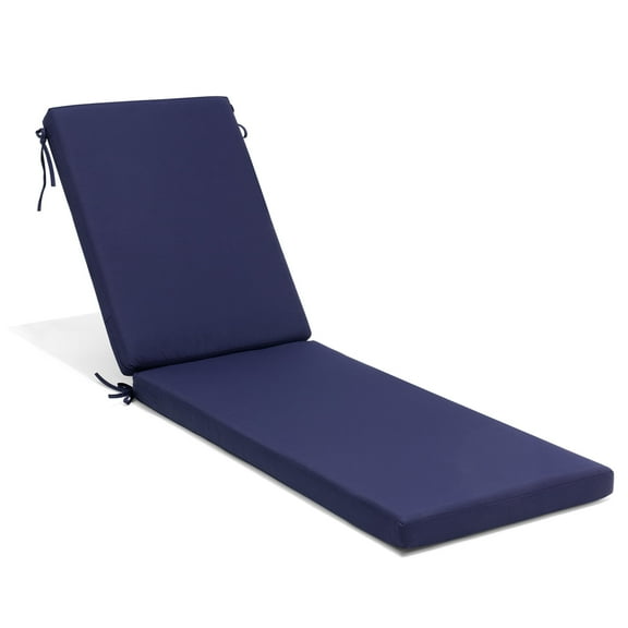 Pellebant Outdoor Chaise Lounge Cushion, Waterproof Recliner Cushion 80" x 23", Navy Blue