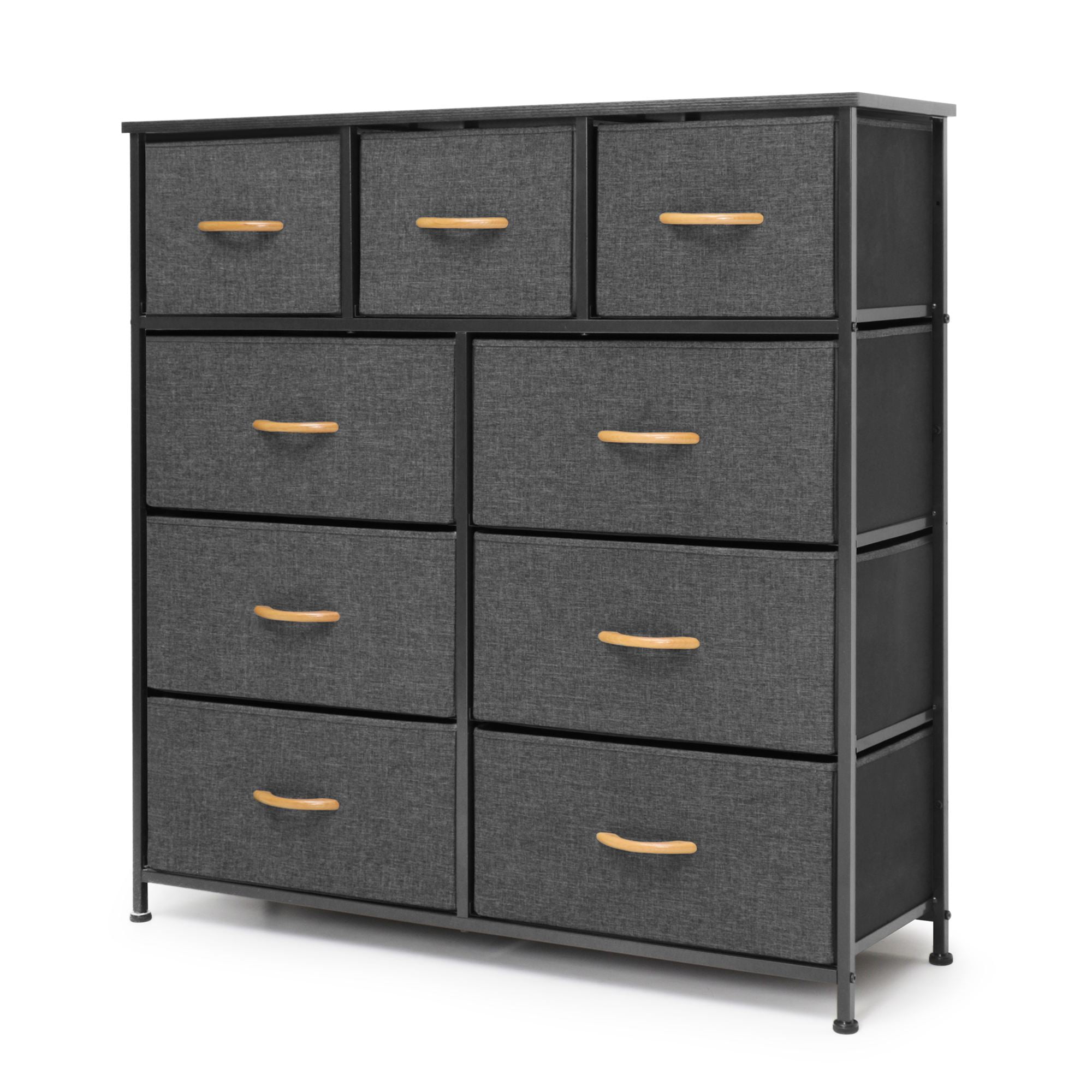 Pellebant 9 Drawers Fabric & Steel Extra Wide Dresser Storage Tower in ...