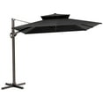 thumbnail image 1 of Pellebant 9 ft. x 12 ft. Rectangular Double Top Patio Cantilever Umbrella, Black, 1 of 10