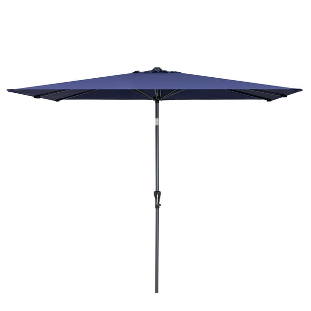 Pellebant 9 x 5 ft Patio Outdoor Umbrella Rectangular Double Top Market