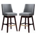 thumbnail image 1 of Pellebant Bar Stools Set of 2, Counter Height Leather Bar Stools with Back for Home Kitchen,Navy, 1 of 8