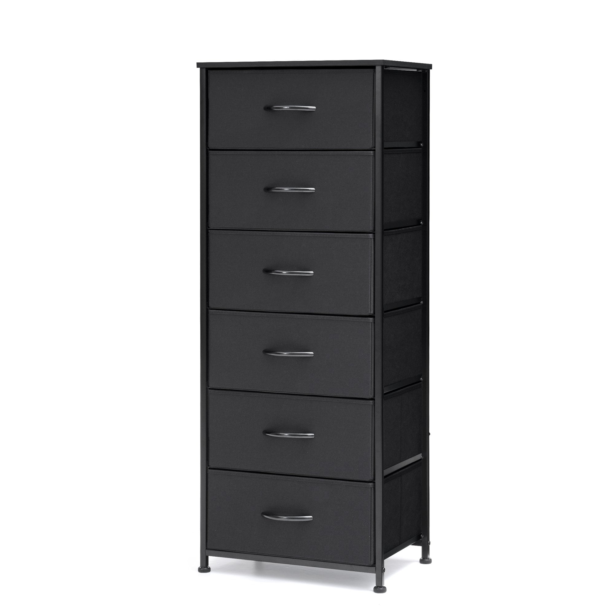 Pellebant Black 6 Drawers Vertical Dresser Storage Tower Chest