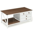 thumbnail image 1 of Pellebant Coffee Table for Living Room Center Table with 4 Storage Drawers,White, 1 of 8