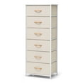 thumbnail image 1 of Pellebant Gray & Black 6 Fabric Drawers Vertical Dresser Storage Tower, 1 of 8