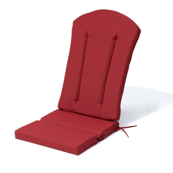 Pellebant High-Back Adirondack Chair Cushions, 50"x20"x2.5", Outdoor/Indoor Patio Cushions with Ties, Water-Resistant, Fade-Resistant, Comfortable Foam Padding (Cherry Red)
