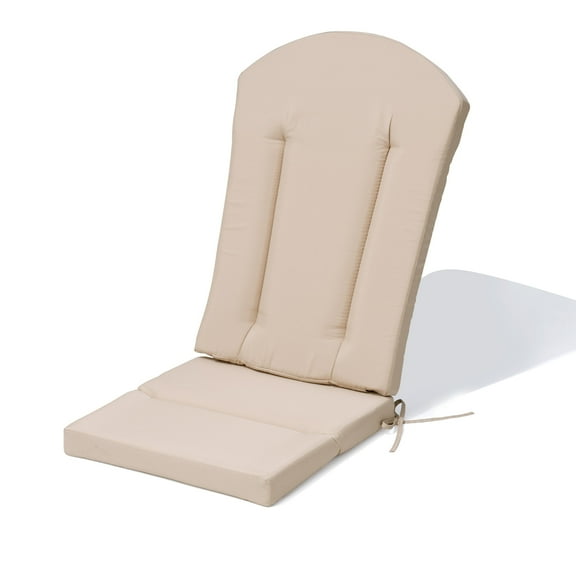 Pellebant High-Back Adirondack Chair Cushions, 50"x20"x2.5", Outdoor/Indoor Patio Cushions with Ties, Water-Resistant, Fade-Resistant, Comfortable Foam Padding (Beige)