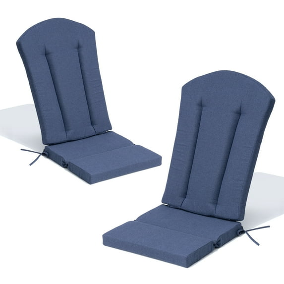 Pellebant High-Back Adirondack Chair Cushions Set of 2, 50"x20"x2.5", Outdoor/Indoor Patio Cushions with Ties, Water-Resistant, Fade-Resistant, Comfortable Foam Padding (Sky Blue)