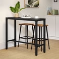 thumbnail image 1 of Pellebant Outdoor Bar Table Rectangle Metal Patio Counter Height Table, Black, 1 of 8