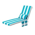 thumbnail image 1 of Pellebant Outdoor Chaise Lounge Cushion with Pillow and Side Pocket Waterproof Lounge Chair Cushion 72" x 22"(1-Pack, Blue & White Stripes), 1 of 9