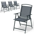 thumbnail image 1 of Pellebant Outdoor Dining Side Chairs - Set of 4, Gray, 1 of 9
