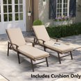 thumbnail image 1 of Pellebant  Outdoor Patio Chaise Lounge Cushion 2PC- 71.8" - Beige, 1 of 5
