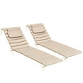 thumbnail image 1 of Pellebant Outdoor Set of 2 Chaise Lounge Cushions with Headrest for Patio Furniture,71"L x 23"W x 1"T Beige, 1 of 11