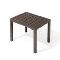 thumbnail image 1 of Pellebant Outdoor Side Table Rectangular Aluminum Patio Small End Table,Brown, 1 of 9