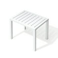 thumbnail image 1 of Pellebant Outdoor Side Table Rectangular Aluminum Patio Small End Table,White, 1 of 8