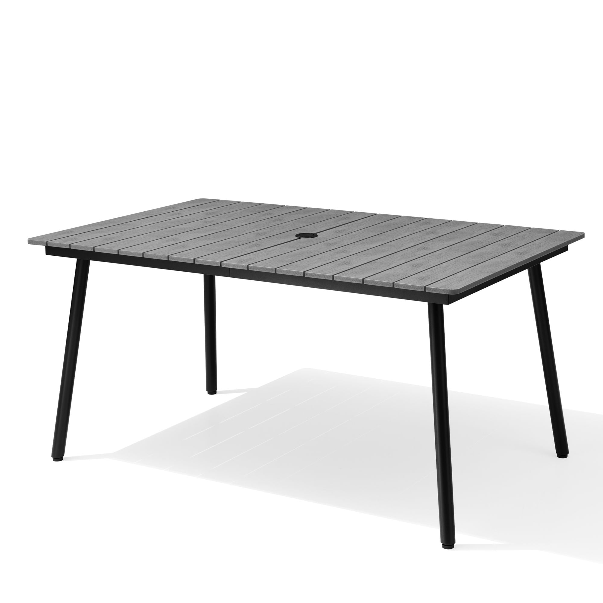 Pellebant Patio Outdoor 60in Rectangular WoodenLike Top Dining Table
