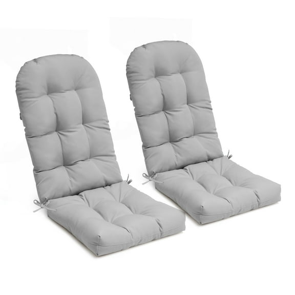 Pellebant Set of 2 Adirondack Chair Cushion Thickened Patio Chair Pad for Indoor and Outdoor, Light Gray