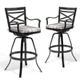 thumbnail image 1 of Pellebant Set of 2 Outdoor  Swivel Bar Stool with Cushion Cast Aluminum Chairs, 1 of 8