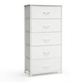 thumbnail image 1 of Pellebant White 5 Drawers Vertical Dresser Storage Tower Chest, 1 of 8