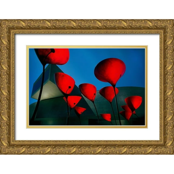 Pellegrini, Fulvio 14x11 Gold Ornate Wood Framed with Double Matting Museum Art Print Titled - Maxxi Museum