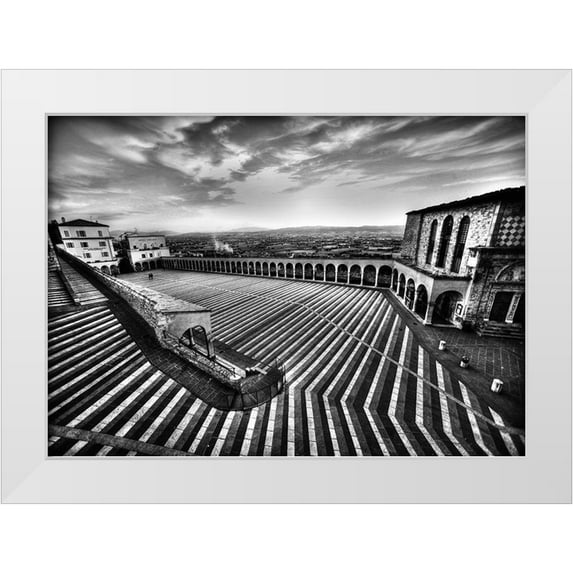 Pellegrini, Fulvio 24x18 White Modern Wood Framed Museum Art Print Titled - Sacred Lines