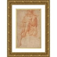 thumbnail image 1 of Pellegrino Tibaldi 16x24 Gold Ornate Framed and Double Matted Museum Art Print Titled - Study for the Figure of Aeolus (1549-51), 1 of 4