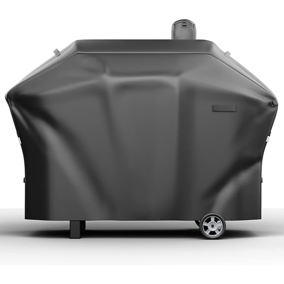Pellet Grill Cover for Camp Chef Smoker, Upgraded Full-Length Heavy Duty Waterproof Anti-UV Cover for Woodwind Pro 24 PG24SE PG2424SGB SmokePro DLX 24 PG24MZG PG24WWSB, for Camp Chef 24 with Sidekick