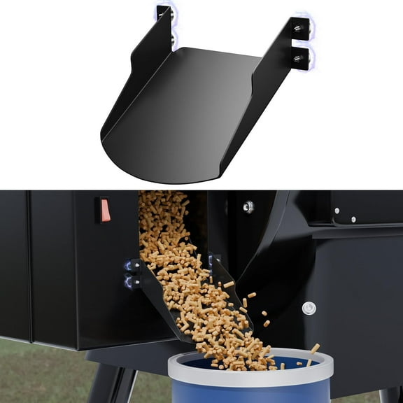 Pellet Helper Chute Compatible with Traeger Grill, Magnetic Metal Chute for Pellets Cleanout Collect, Accessories Fit for Traeger Smoker Grill Ironwood 885, Pro Series 22/34/575, Pro 780 (Black)
