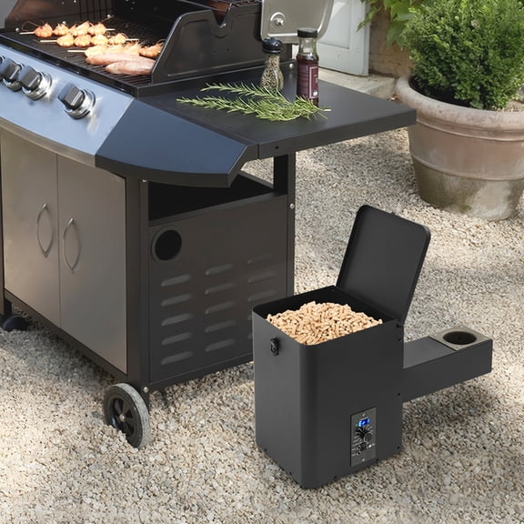 Pellet Smoker Hopper Assembly Kit, Electric Wood Pellet Smoker Grill Part, Electric Pellet Hopper Conversion Kit