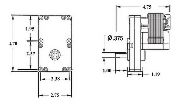 Pellet Stove Auger Gear Motor, 2 RPM, 115V, 1.48 amps (Whitfield Quest,  Merkle-Korff, Earth stove) - Walmart.com