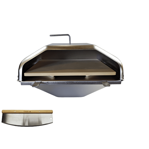 Pellethead Green Mountain Grill Pizza Oven Attachment and Pizza Cutter Combo Fits Daniel Boone/Ledge and Jim Bowie/Peak
