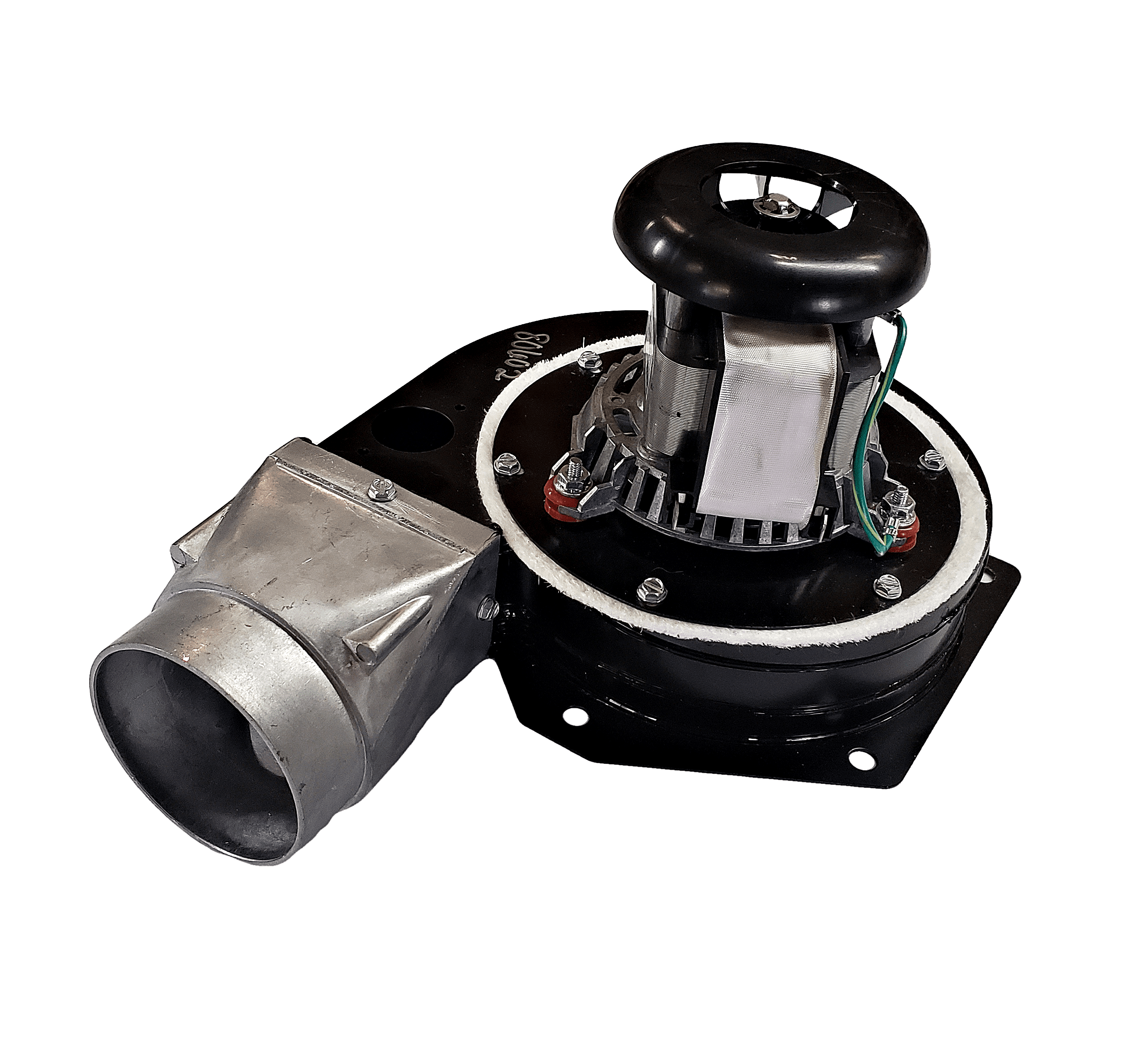 Black and Silver Steel Combustion Blower Motor Fan
