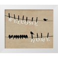 thumbnail image 1 of Pelletier, Alain 18x15 White Modern Wood Framed Museum Art Print Titled - Birds on a Wire - Welcome Home, 1 of 4