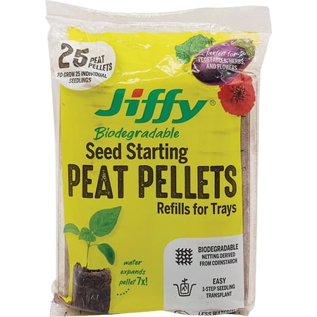 Ferry-Morse Jiffy Pellets Grow Pellet - Indoor Flower Seed Starting - 1 Peat Pellet