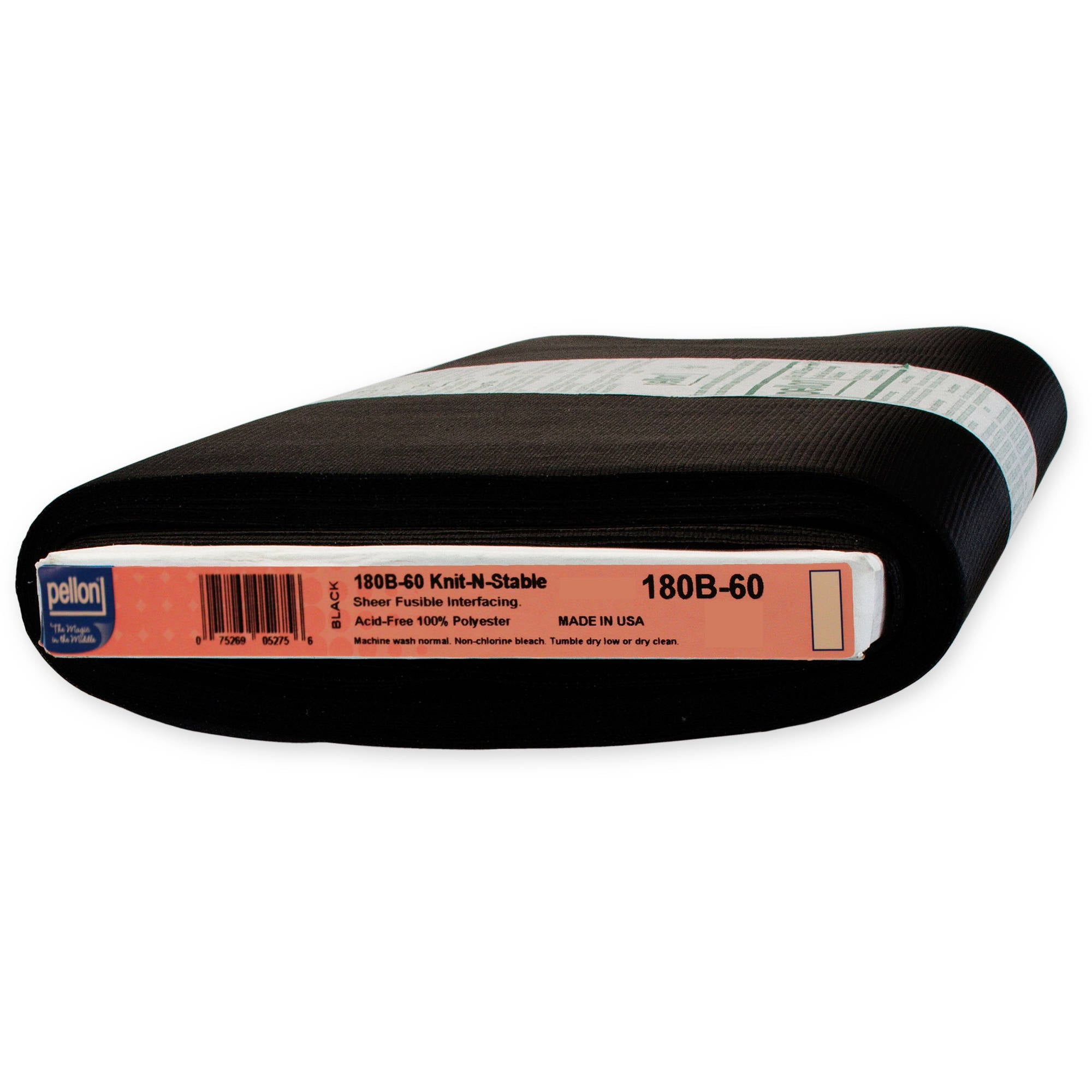 Pellon 180B-60 Fabric Interfacing, Black 60" x 10 Yards by the Bolt