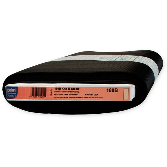 Pellon 180B Fabric Interfacing, Black 20" x 10 Yards by the Bolt