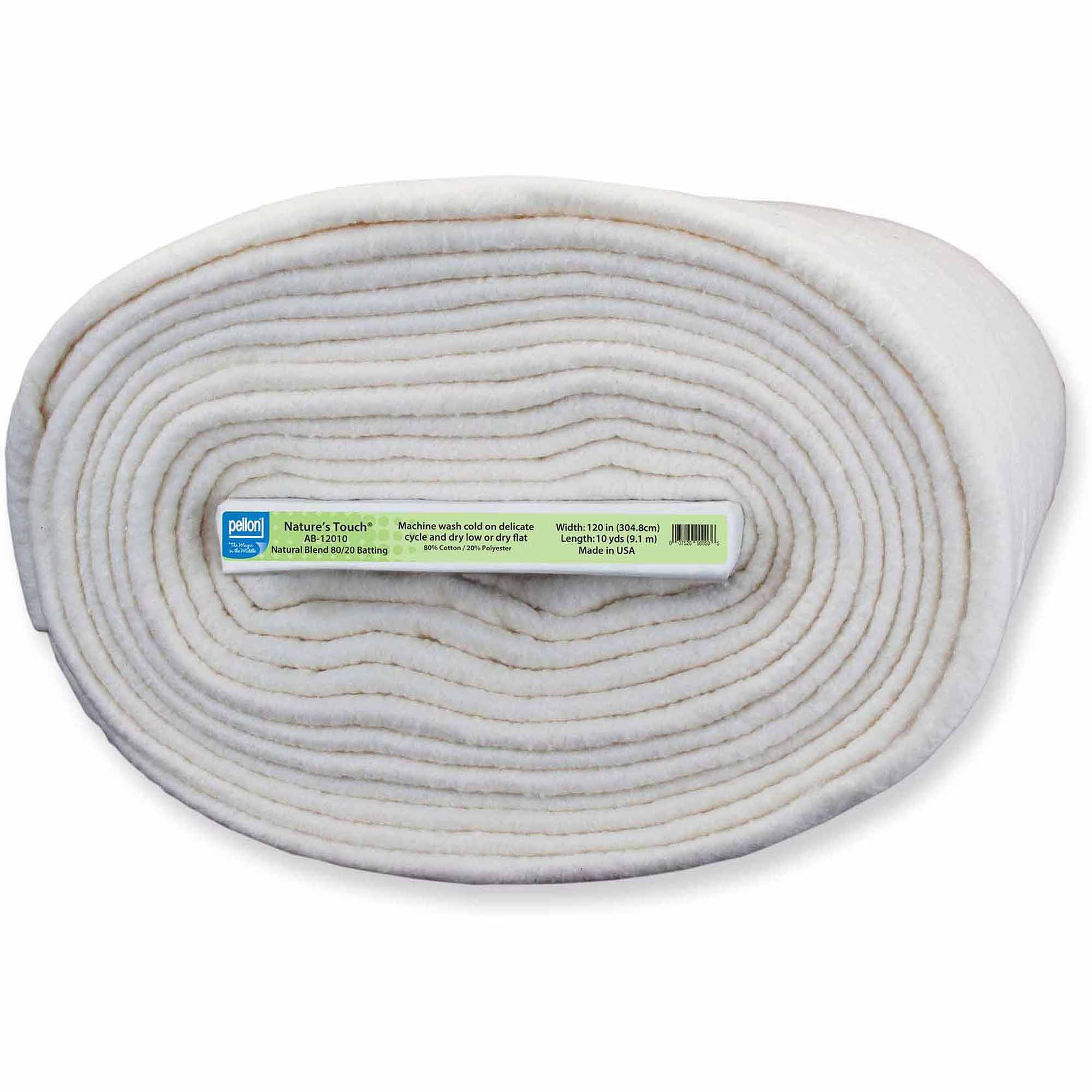 Pellon Natural Cotton Quilting Batting, off-White 120 x 10 Yards by the  Bolt