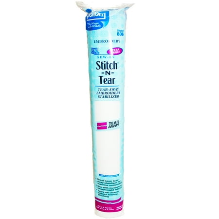 Pellon 806 Stitch-N-Tear® Embroidery Fabric Stabilizer. White. 15" x 3 Yards Precut Package
