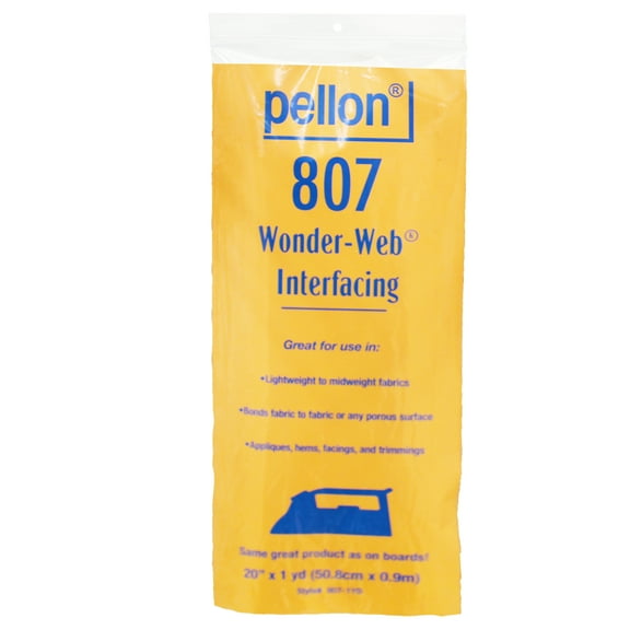 Pellon 807 Wonder-Web Fusible Fabric, Clear 20" x 1 Yard Precut Package