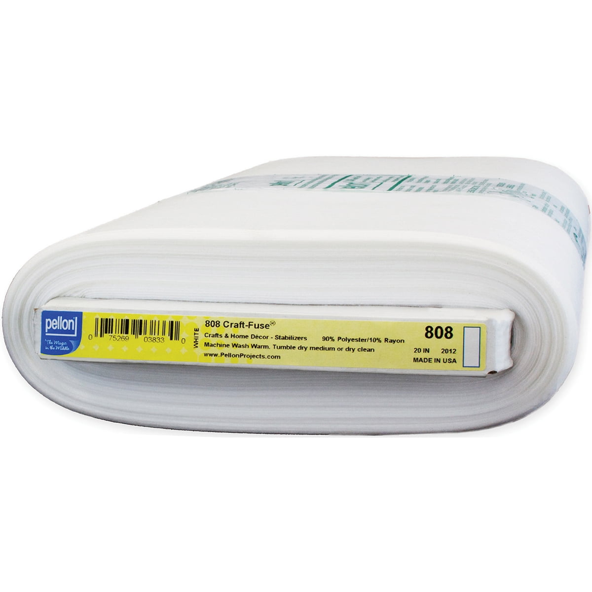 Pellon 808 Craft-Fuse Fabric Interfacing. White 20" by the Yard