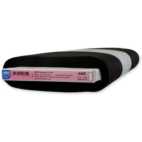 Pellon 845F Fabric, Black 20" x 25 Yards by the Bolt Quilting Batting