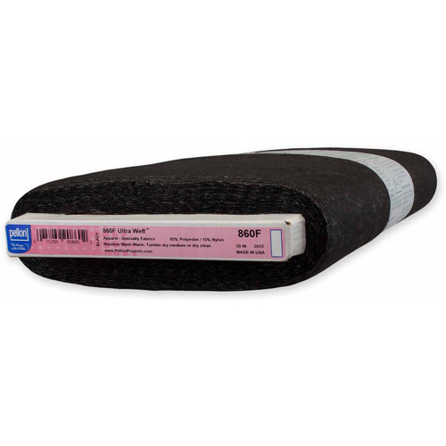 Pellon 860F Fabric Interfacing, Black 20″ by the Bolt Quilting Batting
