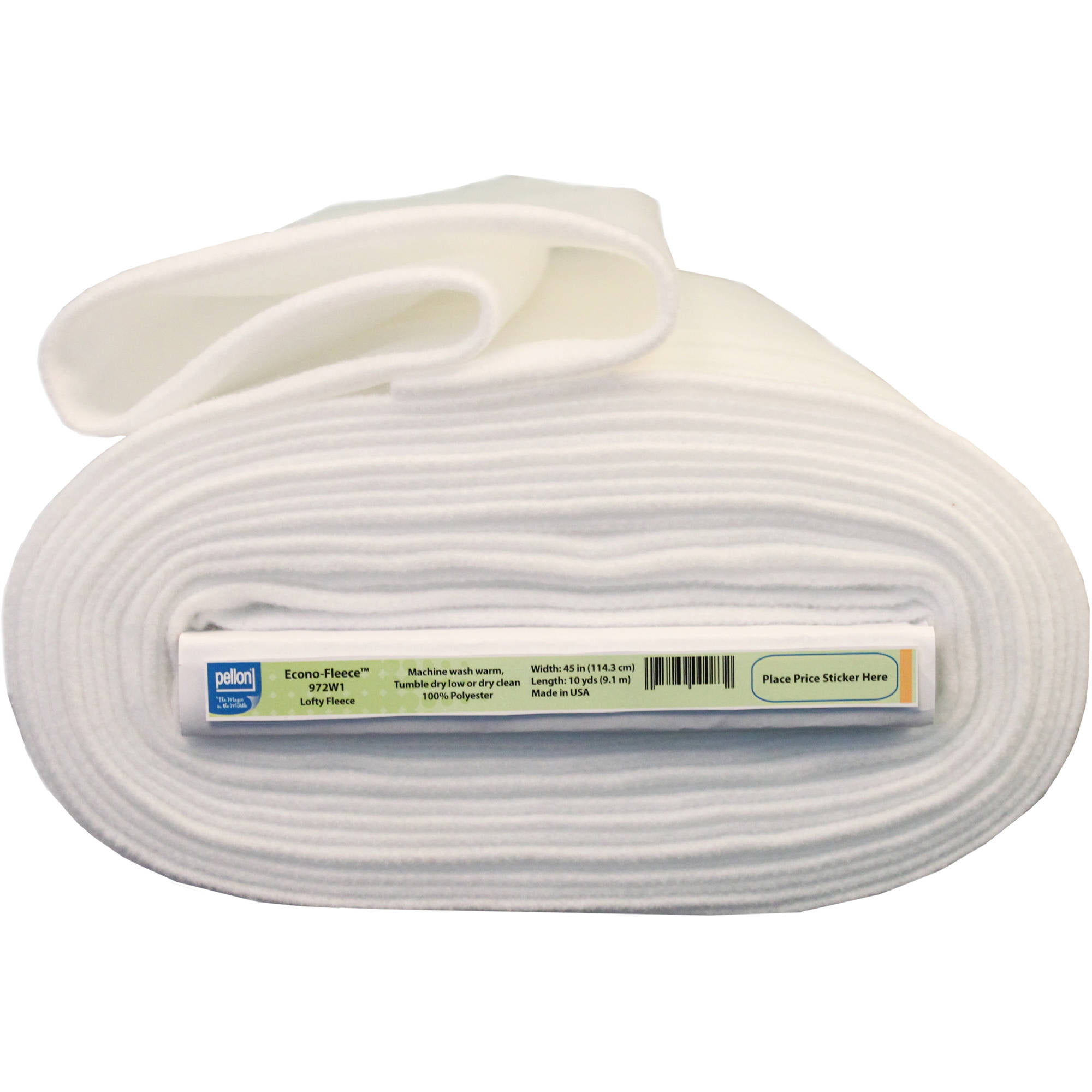 Pellon 972 Fleece Quilting & Batting Fabric, White 45" x 10 Yards by The Bolt