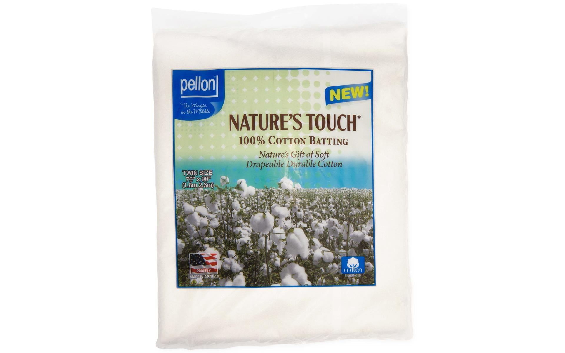 Pellon Cotton Quilting Batting, offWhite Twin 72" x 90" Precut