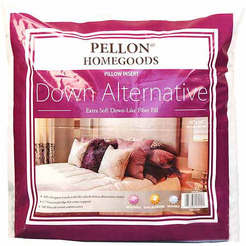 Pellon Down Alternative Pillow Inserts, 16 x 16 Square - Set of 4 