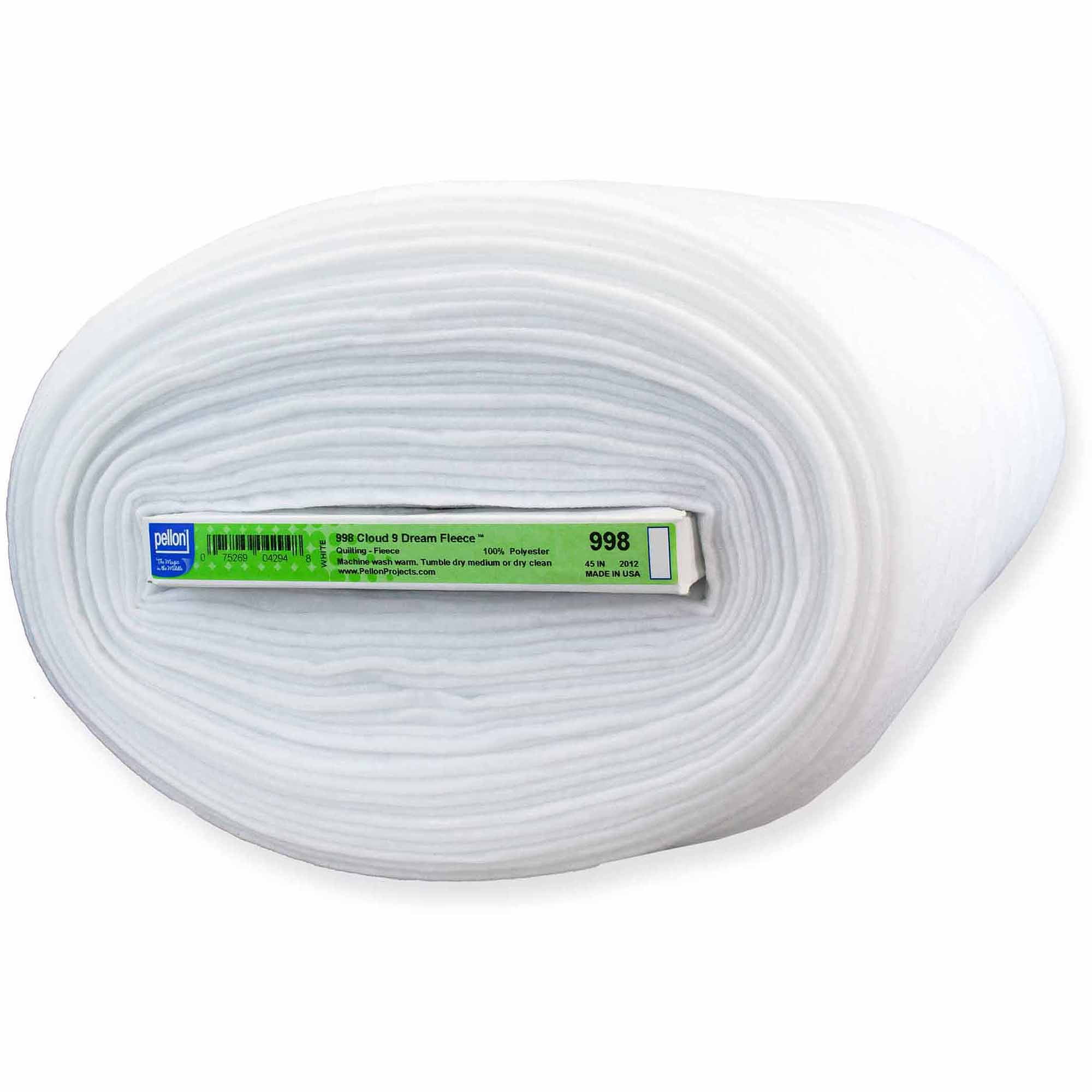 Pellon Dream Quilting Craft Fleece, White 10 Yards by The Bolt Polyester. 1 pack.