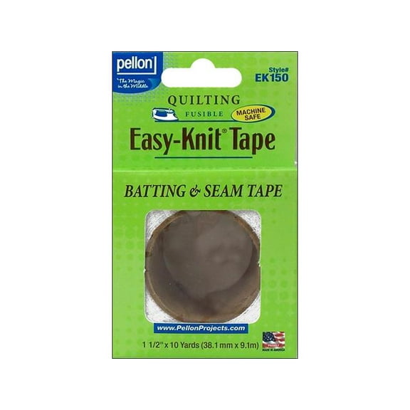 Pellon EK130 Batting & Seam Tape, White. 1.5" x 10 Yards Precut Package