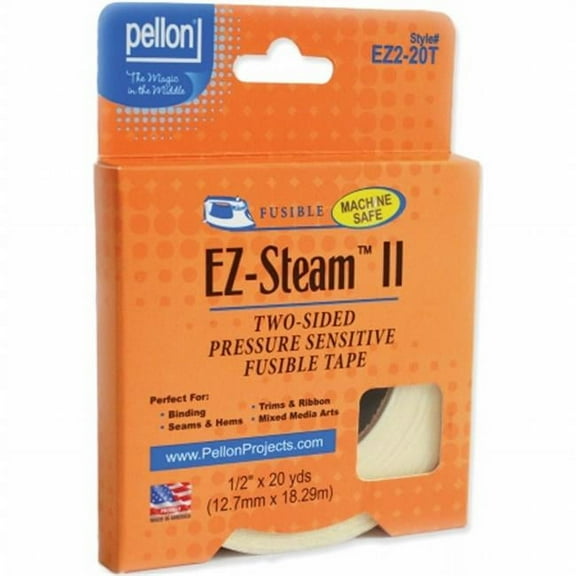 Pellon EZ Steam II Fabric Tape, Clear 1/4" x 20 Yards Assembled Product Length 20 Yards
