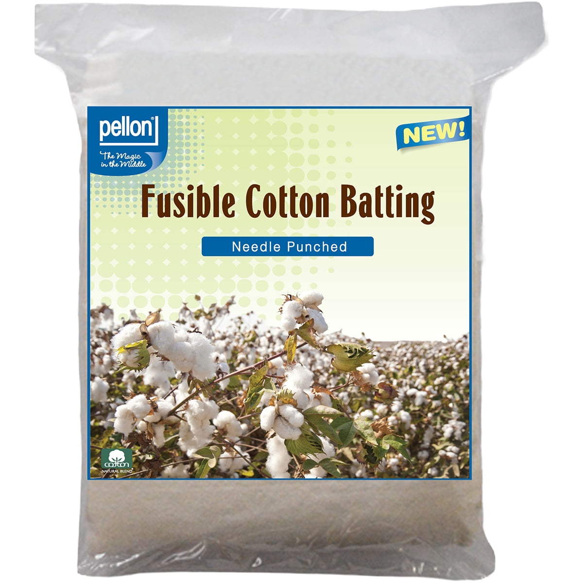Pellon Fusible Cotton Quilting Batting, off-White 34" x 45" Craft Precut