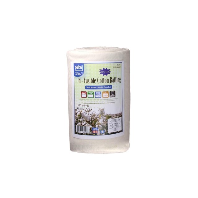 Pellon Fusible Cotton Quilting Batting, offWhite 60" x 6 Yards by the